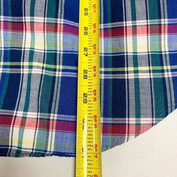 Western Fashions Shirt Mens Medium Blue Green Plaid Cowboy Pearl Snap Farm Ranch - Picture 11 of 12